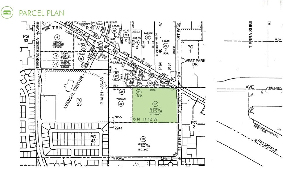 5th St W, Palmdale, CA à vendre - Plan cadastral – Image 2 sur 2