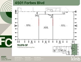 4501 Forbes Blvd, Lanham, MD à louer Plan d’étage– Image 1 sur 2