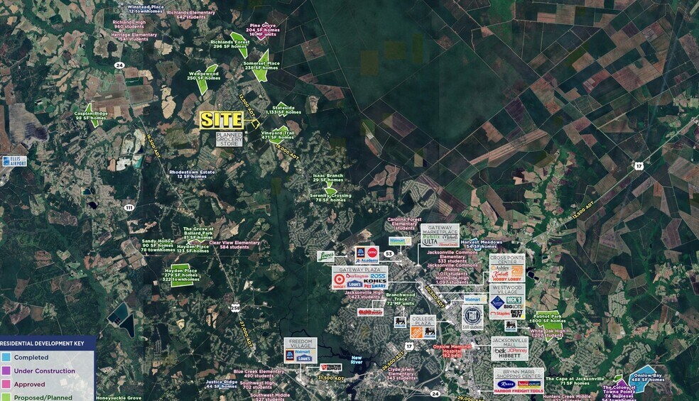 5601 Gum Branch Rd, Jacksonville, NC à louer - Aérien – Image 1 sur 3