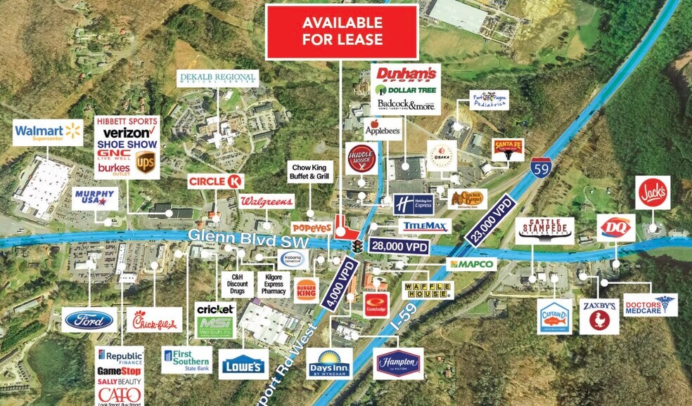 1503 Glenn Blvd SW, Fort Payne, AL à louer - Aérien – Image 3 sur 4