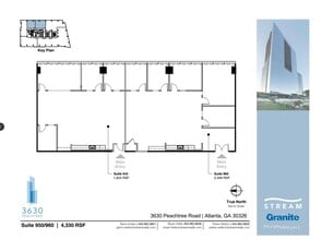 3630 Peachtree Rd NE, Atlanta, GA à louer Plan d’étage– Image 2 sur 2
