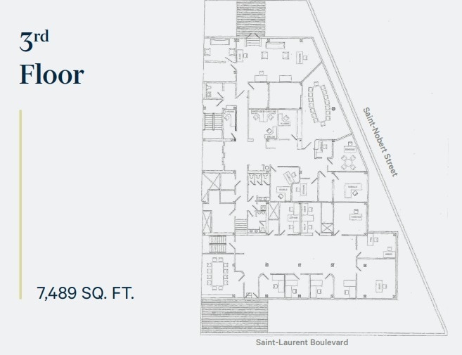 2095-2101 Boul Saint-Laurent, Montréal, QC à louer Plan d’étage– Image 1 sur 1