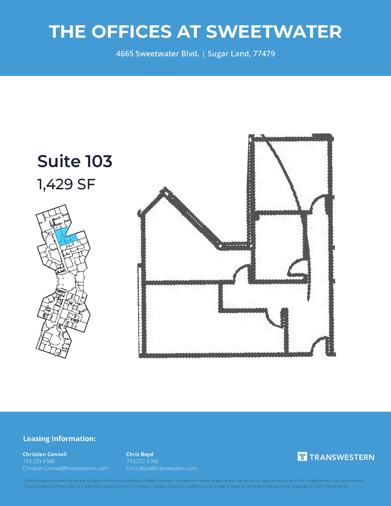 4675 Sweetwater Blvd, Sugar Land, TX à louer Plan d’étage– Image 1 sur 1