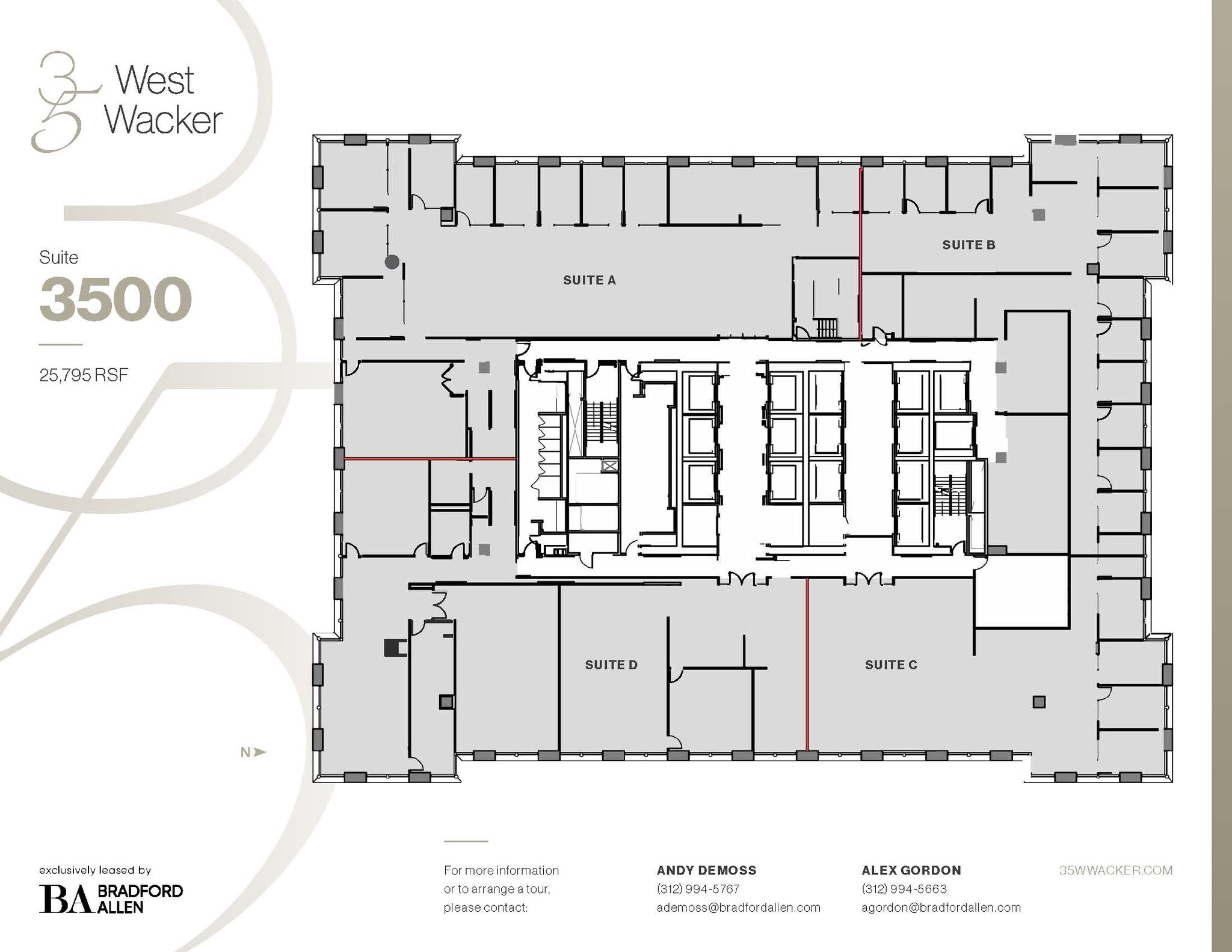 35 W Wacker Dr, Chicago, IL à louer Plan d’étage– Image 1 sur 6