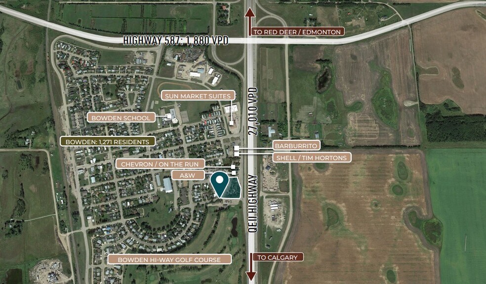 3 Heritage Dr, Bowden, AB à louer - Aérien – Image 1 sur 1