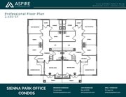 Sienna Park Office Condos_ Professional Floorplan combined 2,450 SF