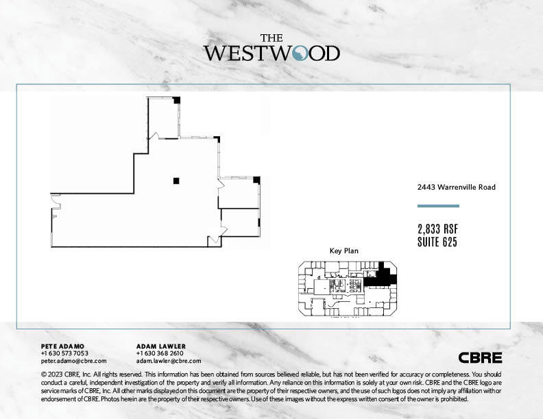 2443 Warrenville Rd, Lisle, IL à louer Plan d’étage– Image 1 sur 1