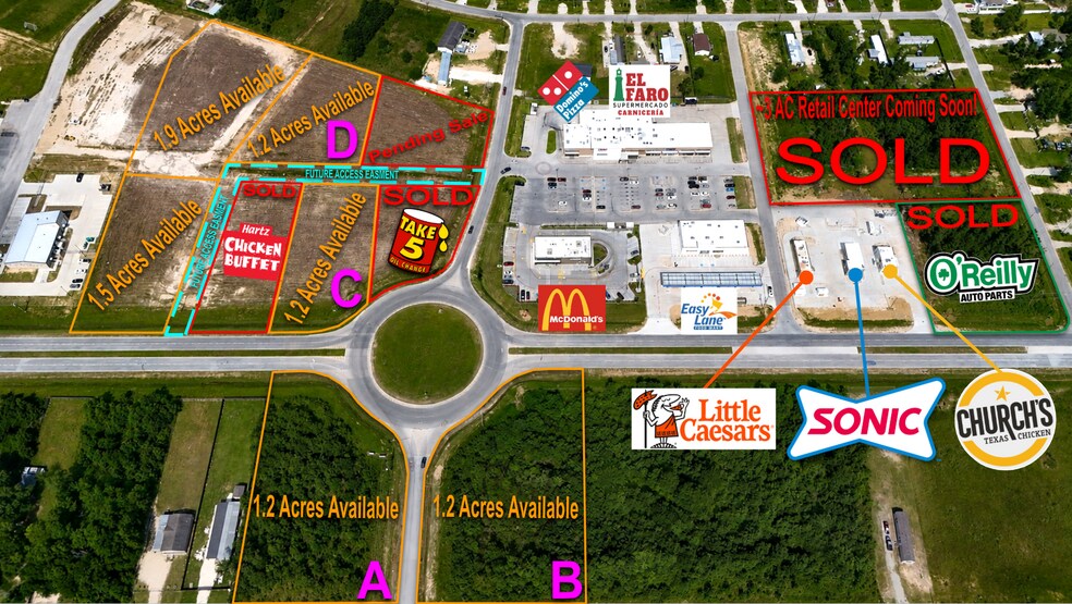 Commercial Corner- San Marcos & San Felipe, Cleveland, TX à vendre - Aérien – Image 1 sur 16
