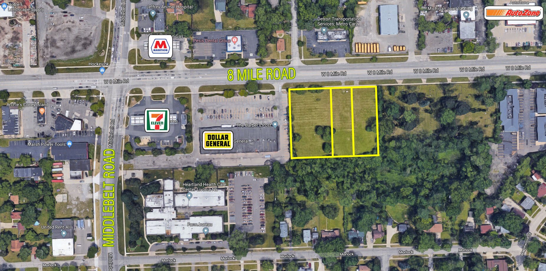 29005-29023 W 8 Mile Rd, Livonia, MI à vendre Aérien– Image 1 sur 3