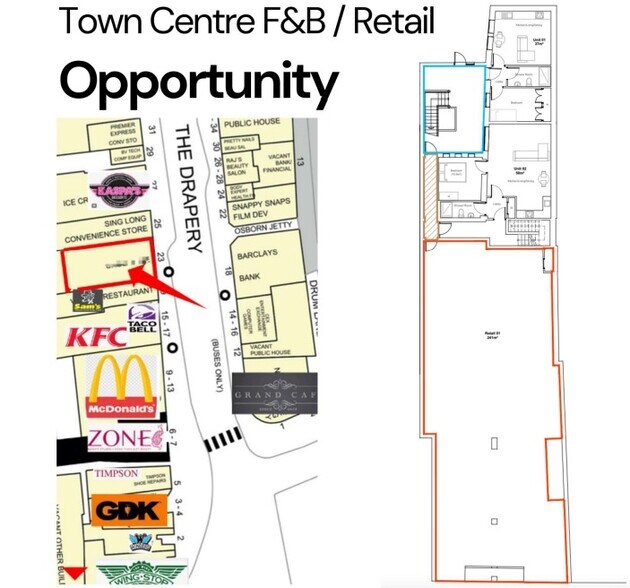 21-23 Drapery, Northampton à louer - Plan d’étage – Image 2 sur 2