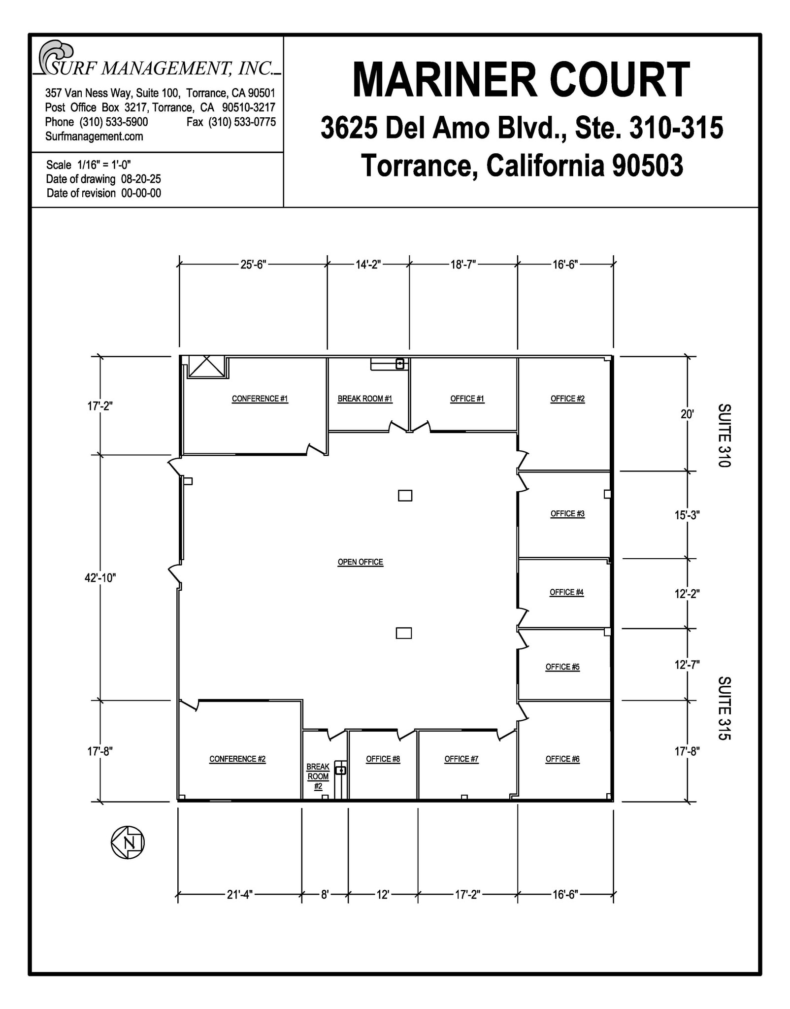 3625 Del Amo Blvd, Torrance, CA à louer Plan d’étage– Image 1 sur 2