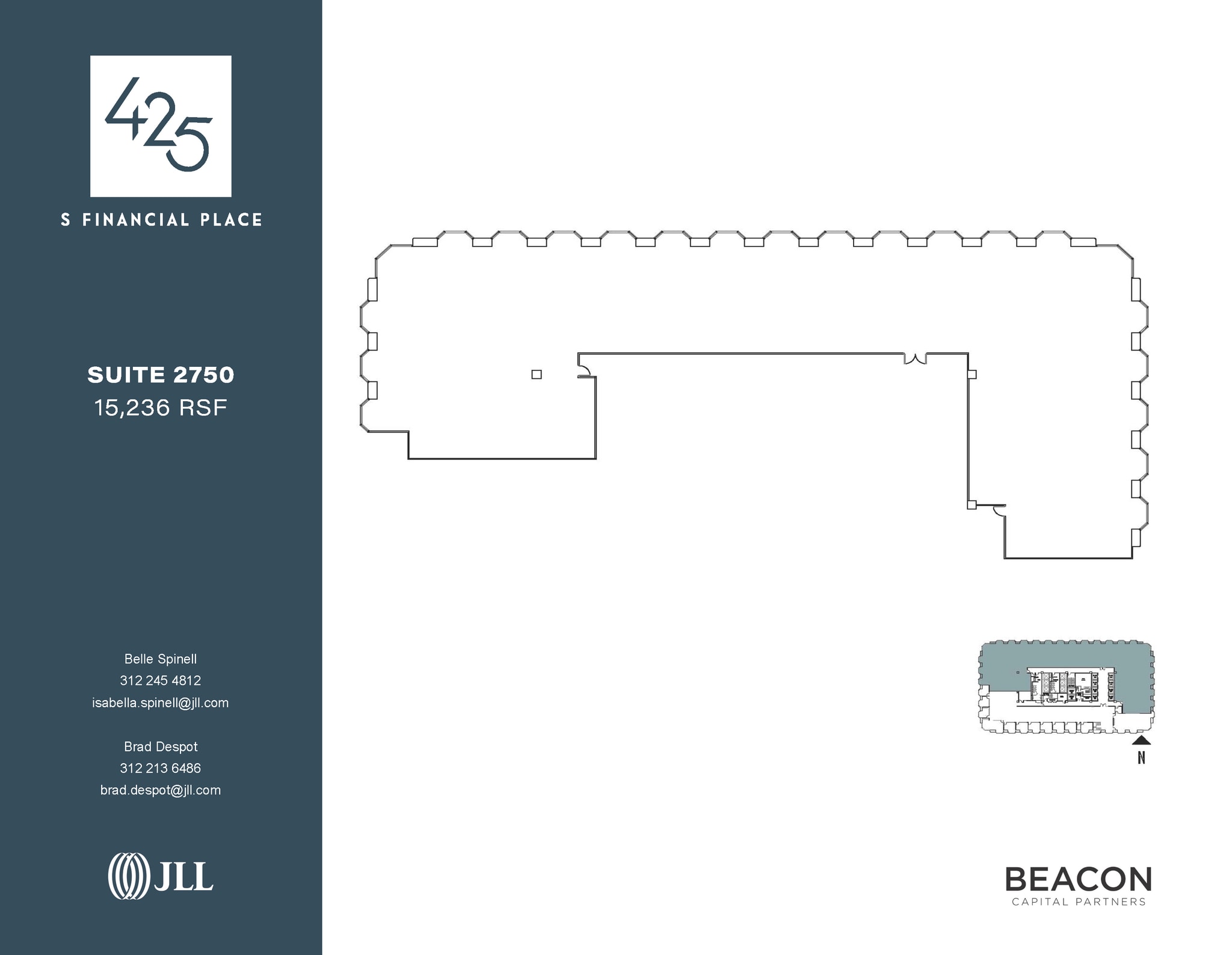 425 S Financial Pl, Chicago, IL à louer Plan d’étage– Image 1 sur 1