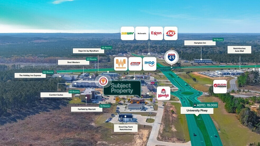 5101 University Pky, Natchitoches, LA à vendre - Aérien – Image 2 sur 2