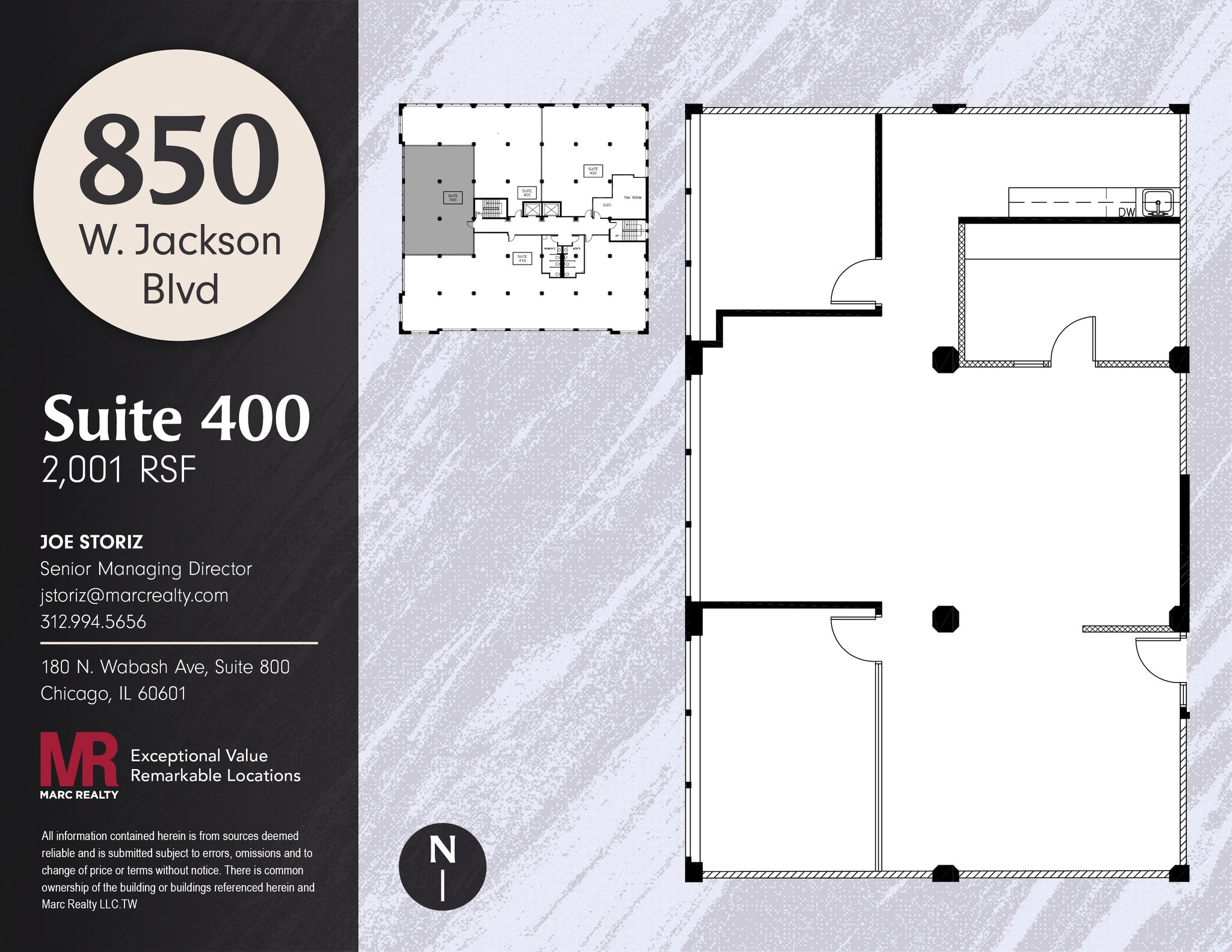 850 W Jackson Blvd, Chicago, IL à louer Plan d’étage– Image 1 sur 1