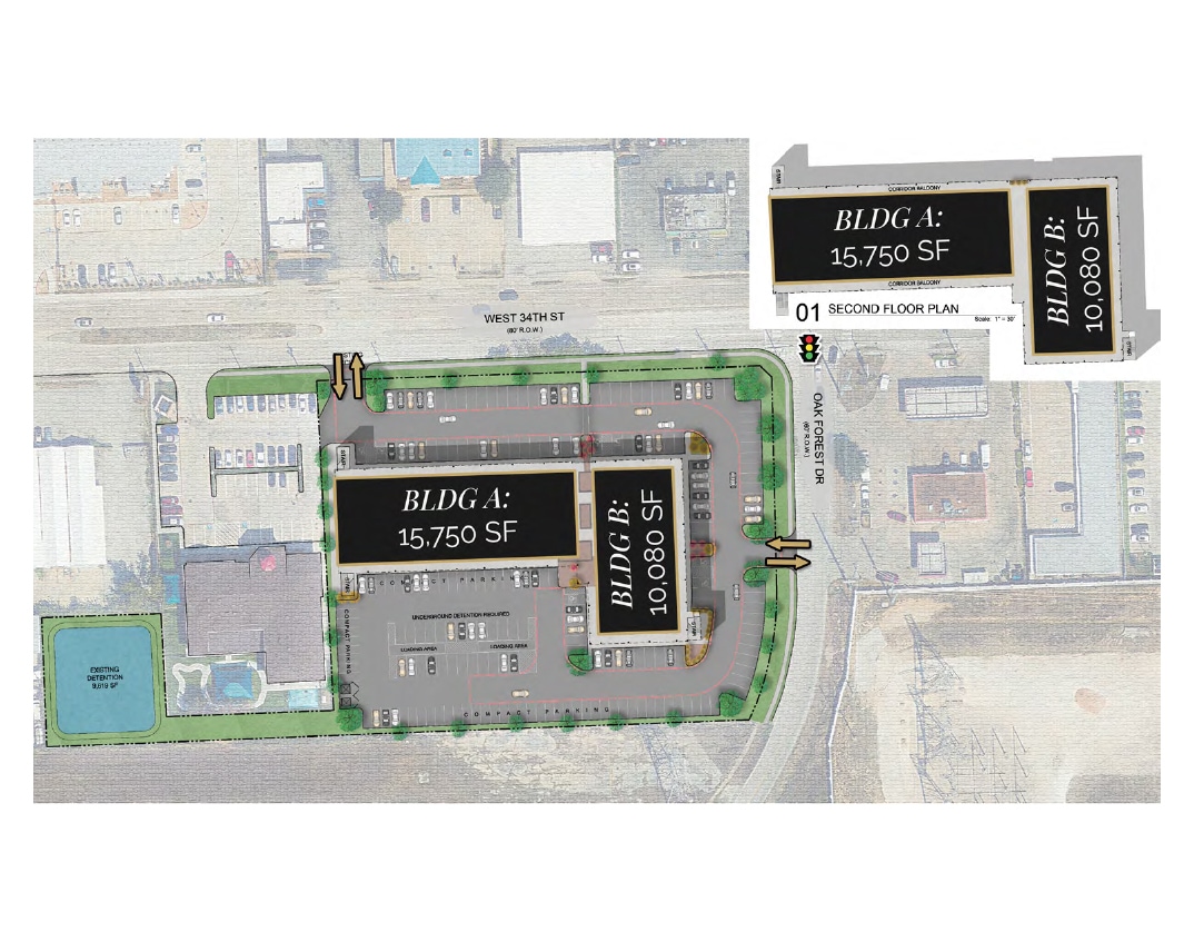 SWQ 34th St & Ella blvd, Houston, TX à louer Plan d’étage– Image 1 sur 1