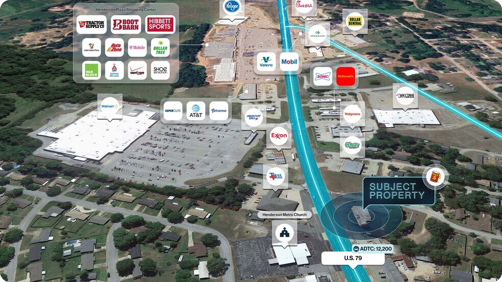 1824 US-79, Henderson, TX à vendre - Aérien – Image 2 sur 2