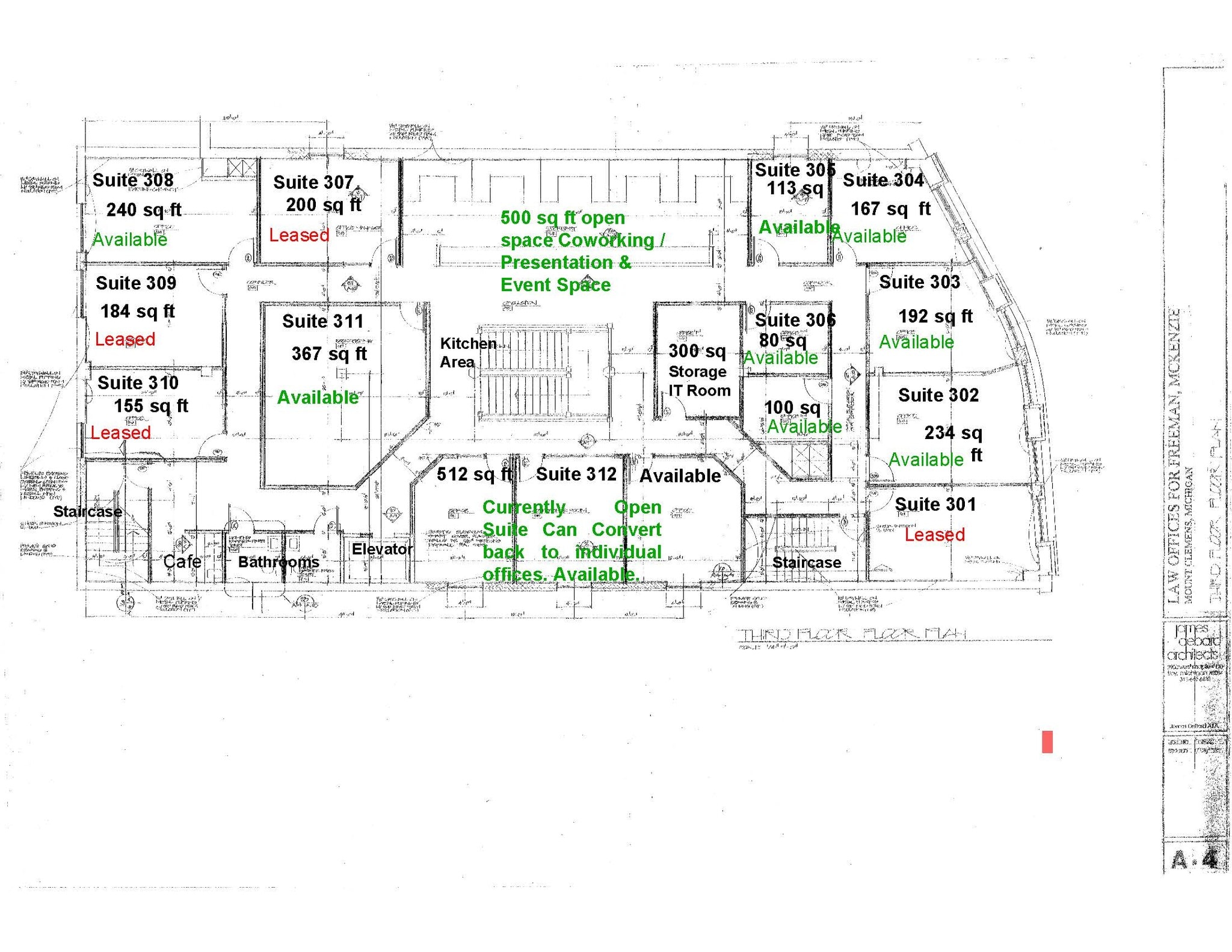 75 N Main St, Mount Clemens, MI à louer Plan d’étage– Image 1 sur 1
