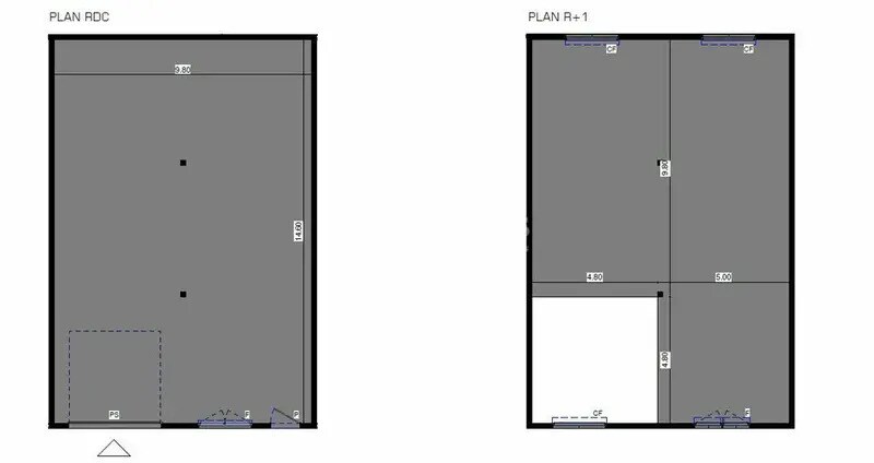 Local d'activités dans Sussargues à vendre - Plan d’étage – Image 1 sur 8