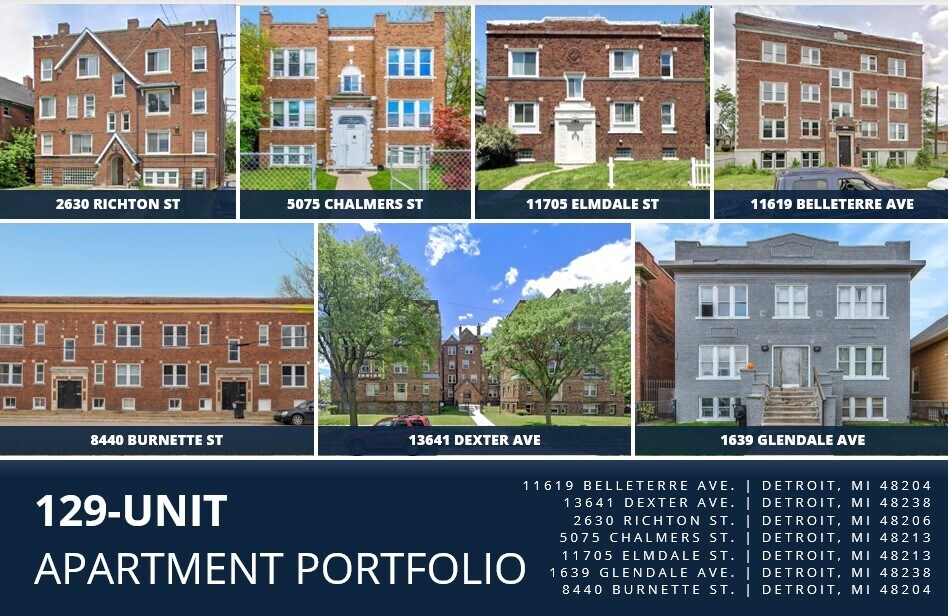 129-Unit Detroit Multifamily Portfolio portefeuille de 5 biens à vendre sur LoopNet.fr Photo de l’immeuble– Image 1 sur 7