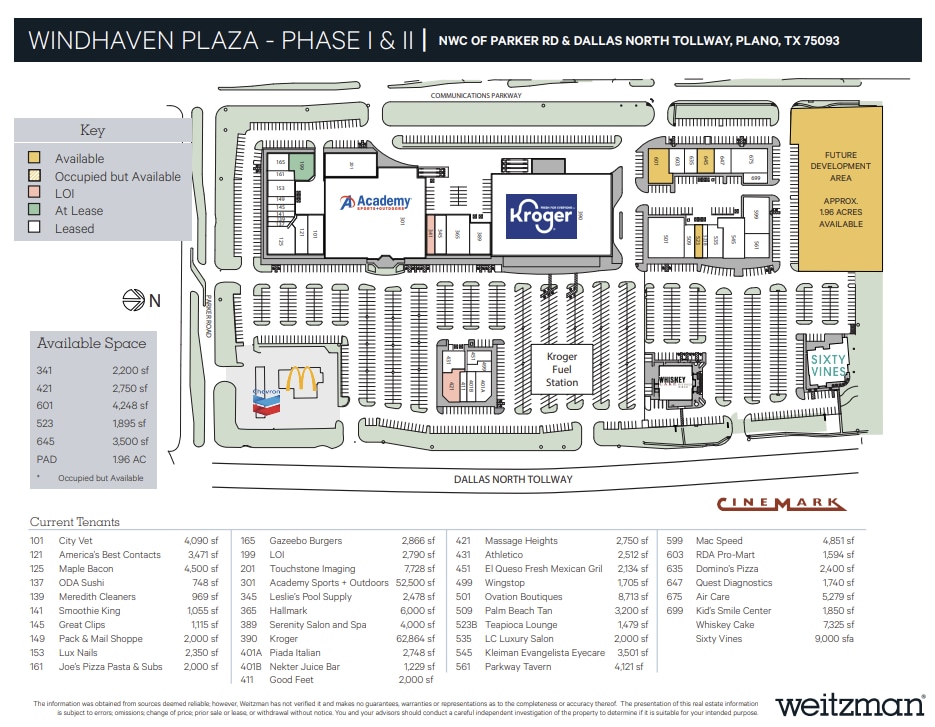 3305-3645 Dallas Pky, Plano, TX à louer Plan de site– Image 1 sur 1