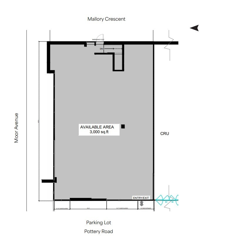 321-325 Moore Ave, Toronto, ON à louer Plan d’étage– Image 1 sur 1