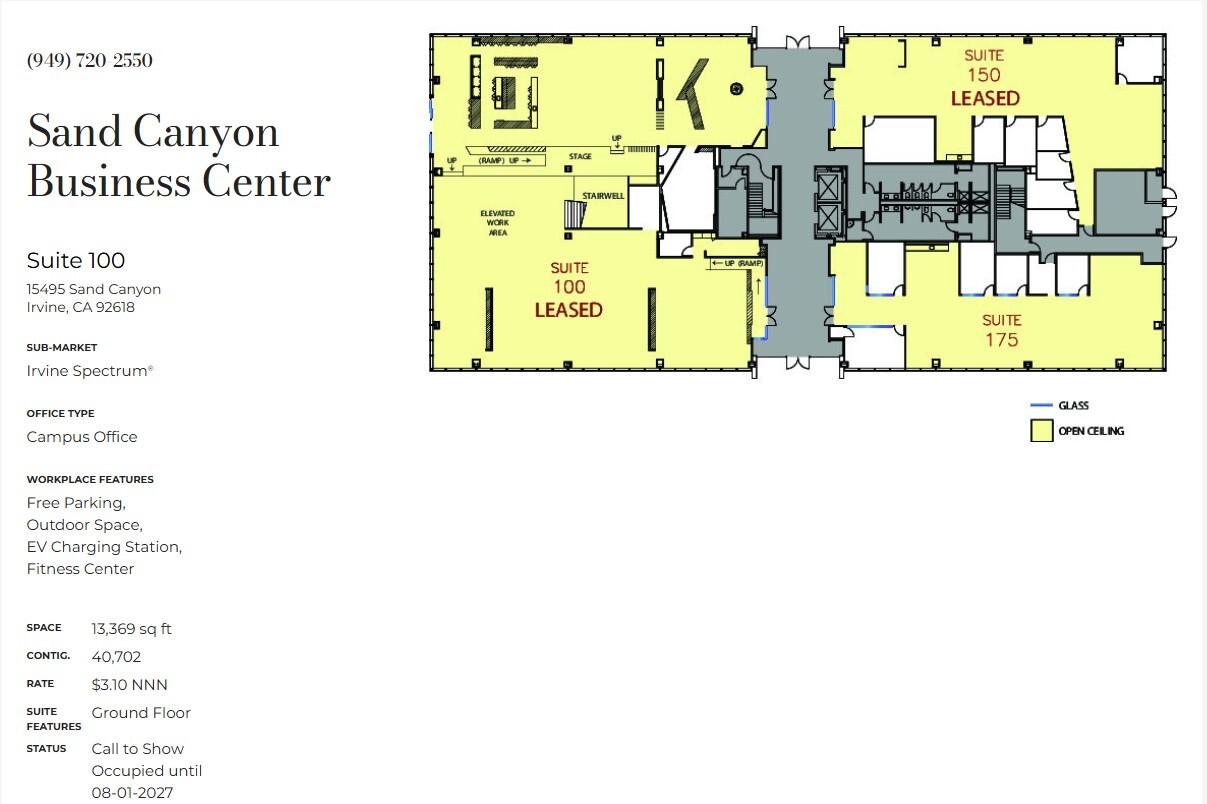 15545 Sand Canyon Ave, Irvine, CA à louer Plan d’étage– Image 1 sur 1