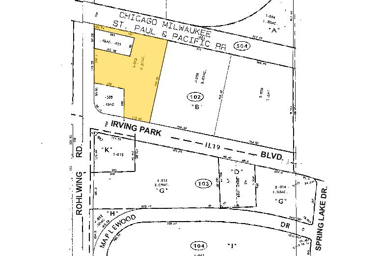 913-933 W Irving Park Rd, Itasca, IL à louer - Plan cadastral – Image 2 sur 17
