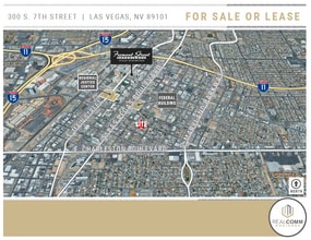 300 S 7th St, Las Vegas, NV - Vue aérienne vue de carte