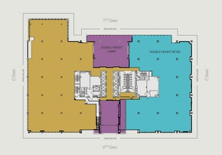 600 5th St NW, Washington, DC à louer Plan d’étage– Image 2 sur 2
