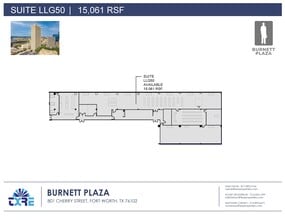 801 Cherry St, Fort Worth, TX à louer Plan d’étage– Image 1 sur 2