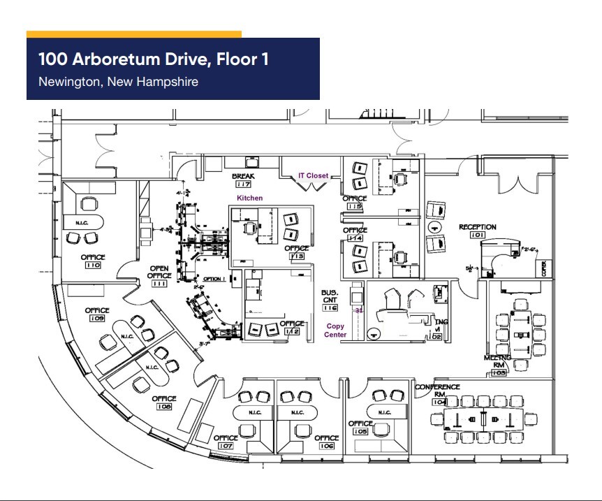 100 Arboretum Dr, Portsmouth, NH à louer Plan d’étage– Image 1 sur 1