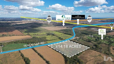 8584 Trafalgar Rd, Halton Hills, ON - VUE AÉRIENNE  vue de carte