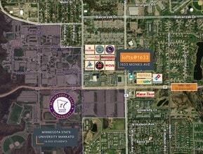 1633 Monks Ave, Mankato, MN - VUE AÉRIENNE vue de carte