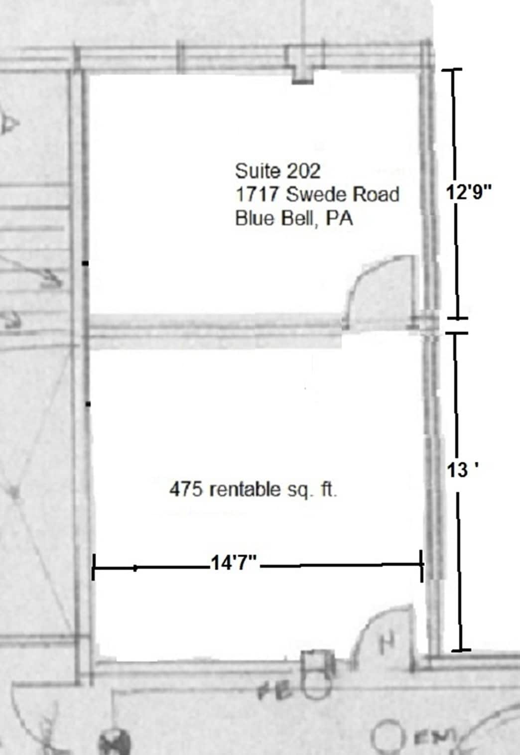 1717 Swede Rd, Blue Bell, PA à louer Plan d’étage– Image 1 sur 1