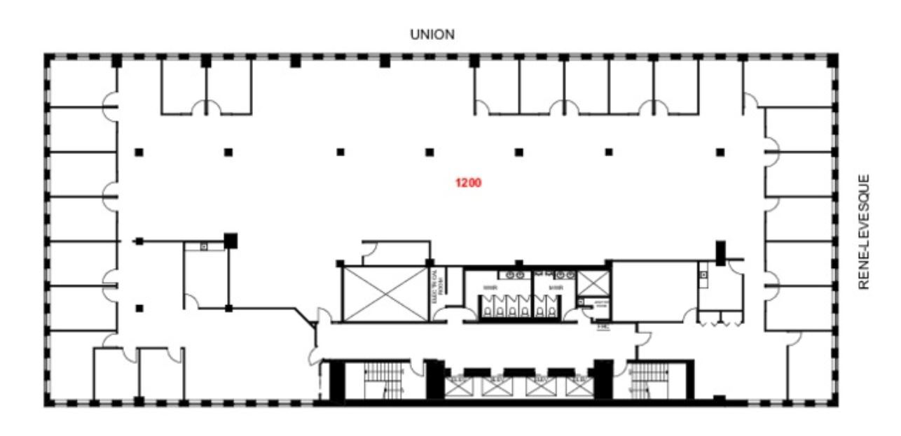 620 Boul René Lévesque O, Montréal, QC à louer Plan d’étage– Image 1 sur 1