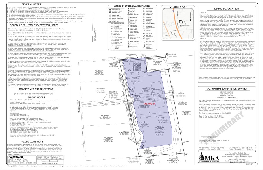 9725 Express Ln, North Chesterfield, VA à louer - Plan de site – Image 1 sur 7