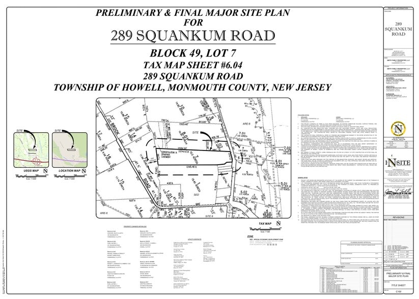 289 Squankum Rd, Howell, NJ à vendre - Plan de site – Image 2 sur 2