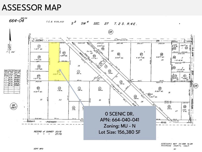 0 SCENIC DR., Desert Hot Springs, CA à vendre - Plan cadastral – Image 2 sur 12