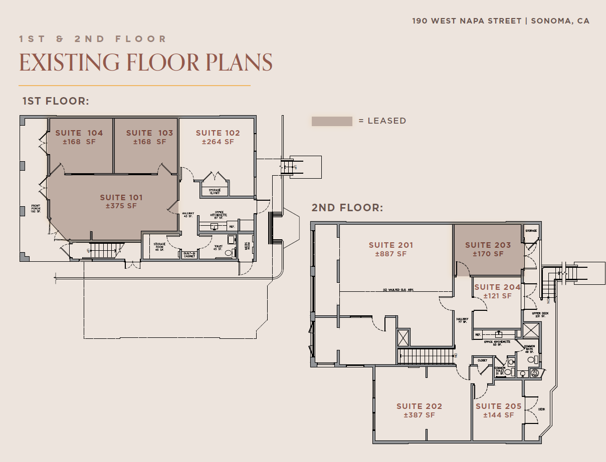 190 W Napa St, Sonoma, CA à vendre Plan d’étage– Image 1 sur 1