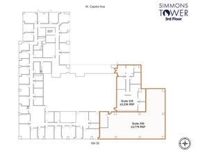 425 W Capitol Ave, Little Rock, AR à louer Plan d’étage– Image 1 sur 2