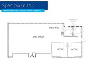 13250 W Cactus Rd, Surprise, AZ à louer Plan d’étage– Image 2 sur 7