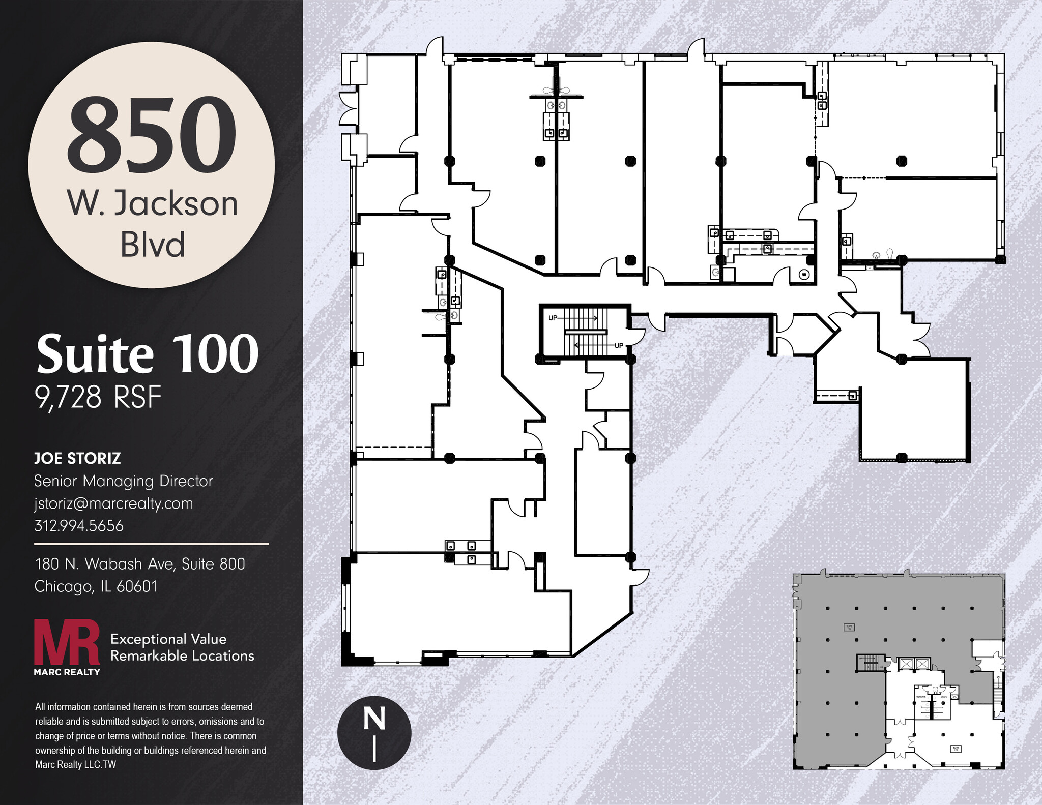 850 W Jackson Blvd, Chicago, IL à louer Plan d’étage– Image 1 sur 11