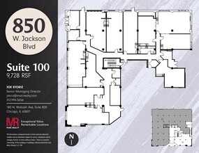 850 W Jackson Blvd, Chicago, IL à louer Plan d’étage– Image 1 sur 11