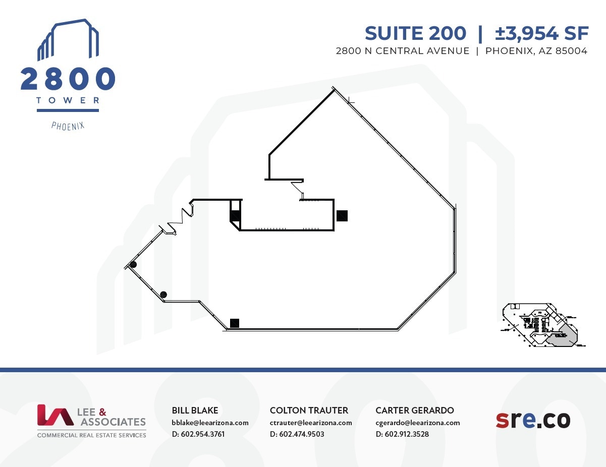 2800 N Central Ave, Phoenix, AZ à louer Plan d’étage– Image 1 sur 1
