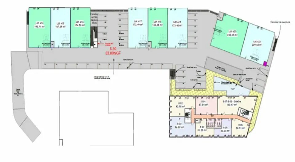 Bureau dans Villeneuve-lès-Maguelone à vendre - Plan d’étage – Image 2 sur 7
