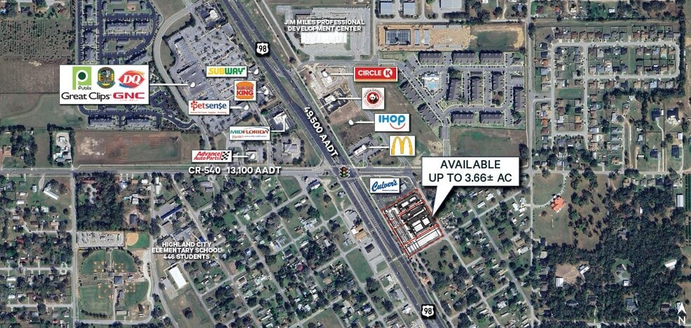 Central Ave & 3rd St SE, Lakeland, FL à louer - Aérien – Image 1 sur 2