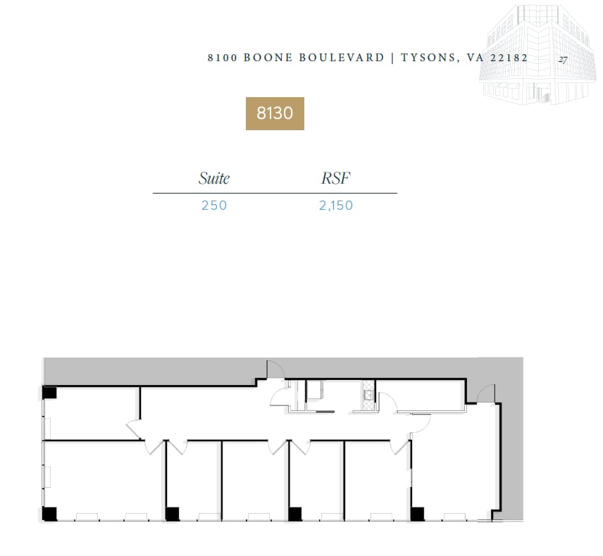 8100 Boone Blvd, Vienna, VA à louer Plan d’étage– Image 1 sur 1