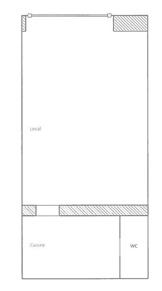 Local commercial dans Paris à louer - Plan d’étage – Image 1 sur 2