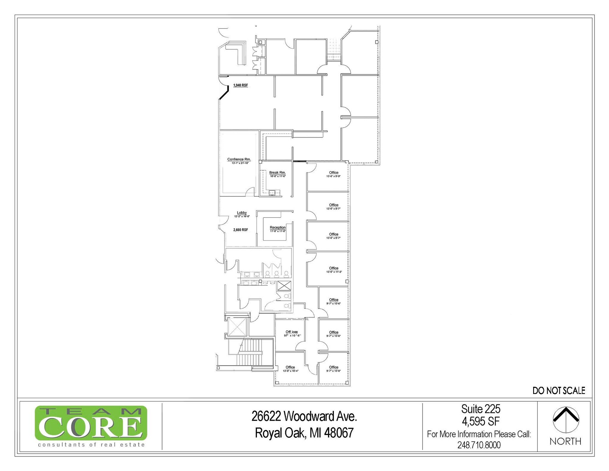 26622 Woodward Ave, Royal Oak, MI à louer Plan d’étage– Image 1 sur 1