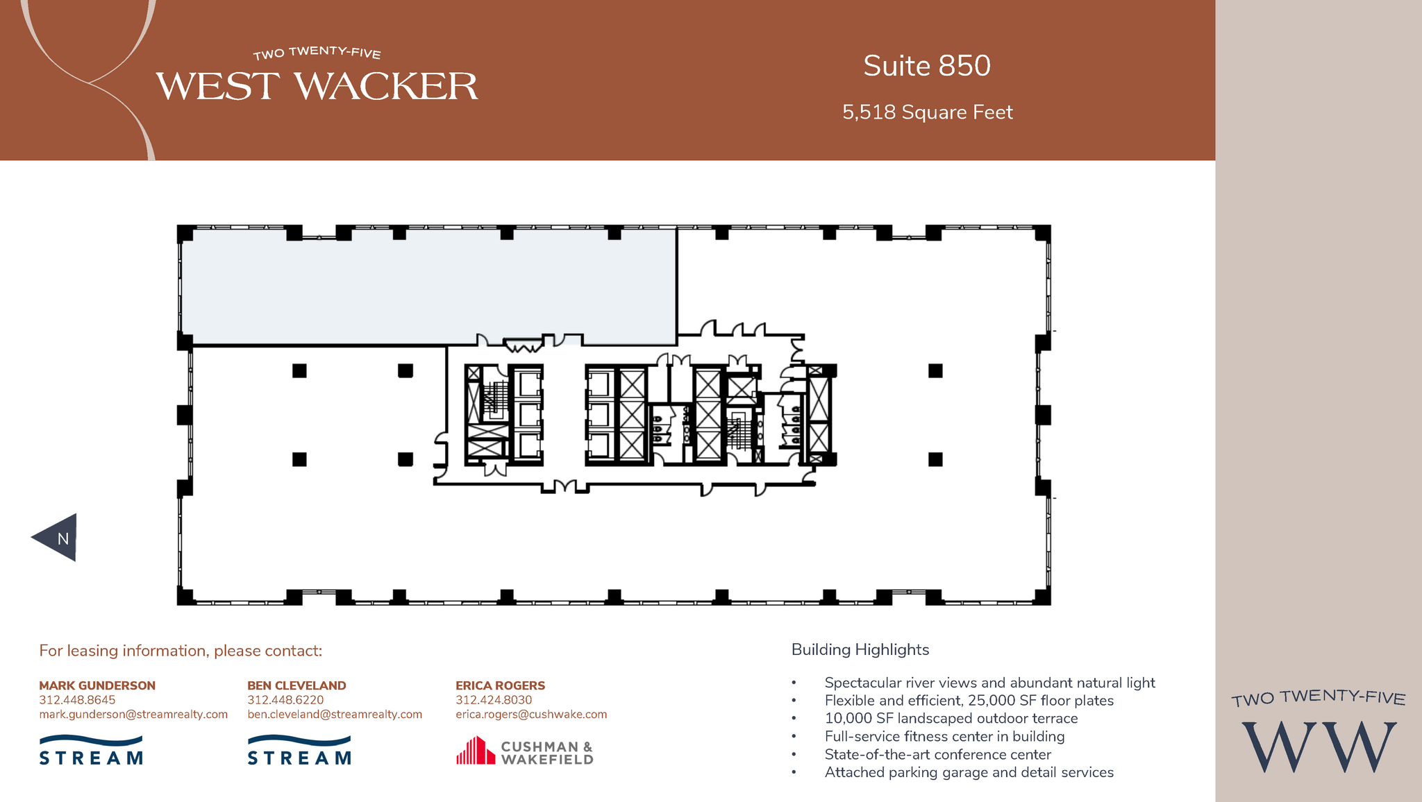 225 W Wacker Dr, Chicago, IL à louer Plan d’étage– Image 1 sur 2